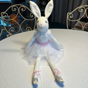 Pier 1 ballerina bunny rabbit stuffed doll